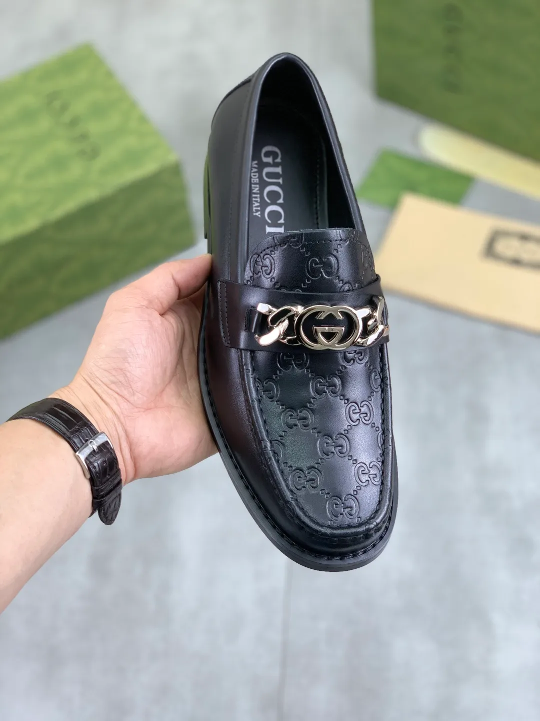 Men's men's shoes 💰P480 [New style] Water-dyed cowhide 💰💎💎💎 [Gucci] GUCCI high-end men's formal business leather shoes, original order 1:1 authentic goods! Original imported high-end open-edge beaded calfskin, original metal buckle, imported first-layer cowhide lining for feet, original outsole, men's shoe size: 38-45, 4️⃣ colors available